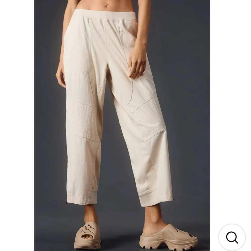 Anthropologie Daily Practice Cream Straight Leg Pants Size Large